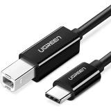 Кабель USB B (M) - USB Type-C, 1м, UGREEN US370 Black (45034)