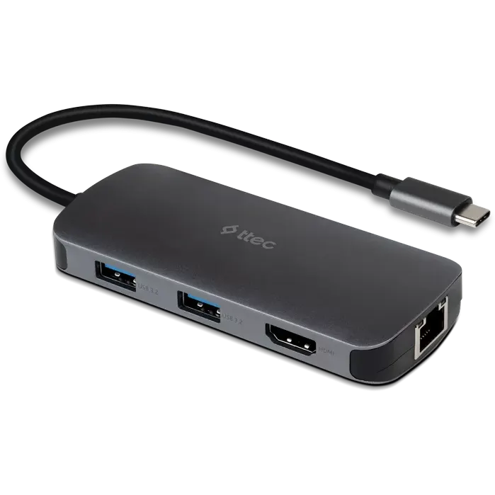 Док-станция ttec 8in1 Multiport USB-C Hub Space Gray - 2US03