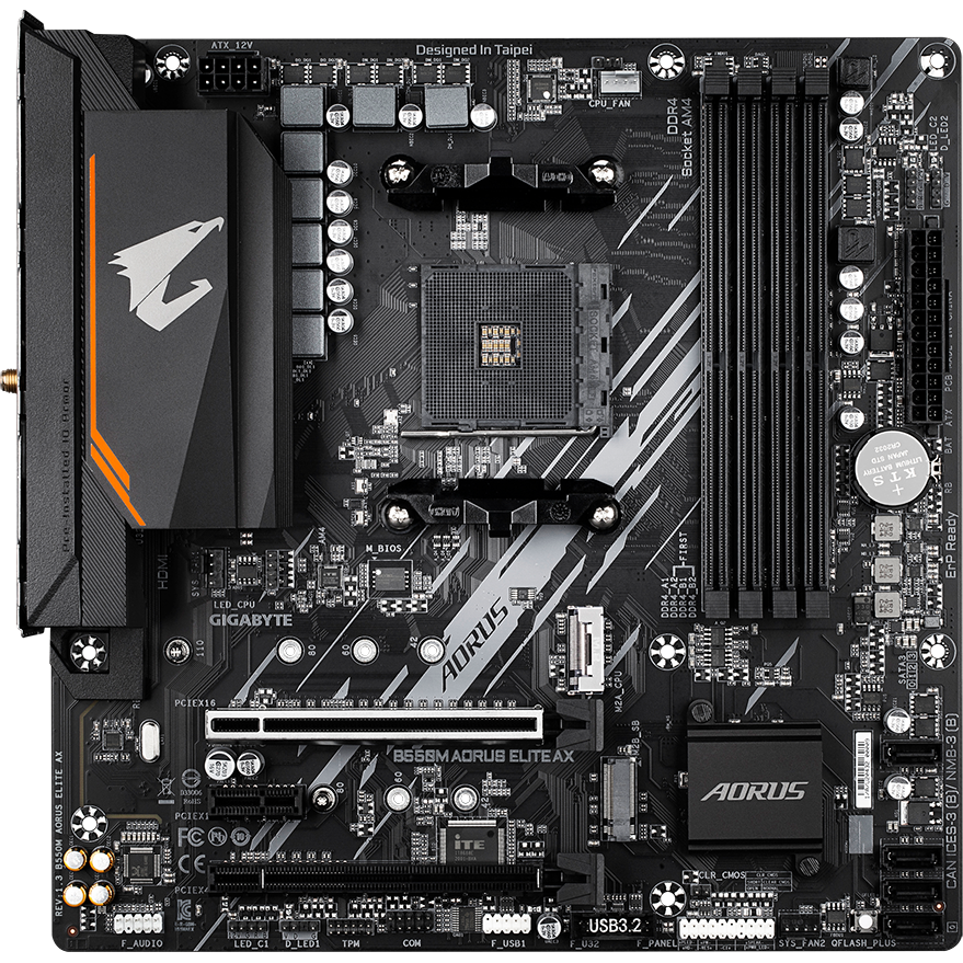 Материнская плата Gigabyte B550M AORUS ELITE AX