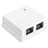 Розетка RJ-45 Hyperline SB1-2-8P8C-C6-WH