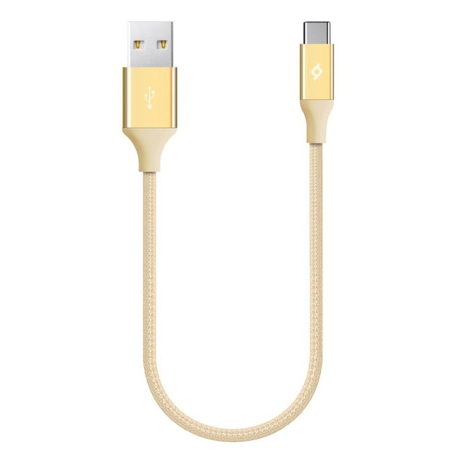 Кабель USB - USB Type-C, 0.3м, ttec 2DK26A Gold