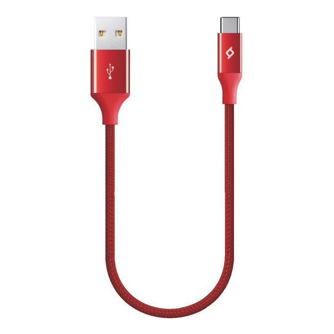 Кабель USB - USB Type-C, 0.3м, ttec 2DK26K Red