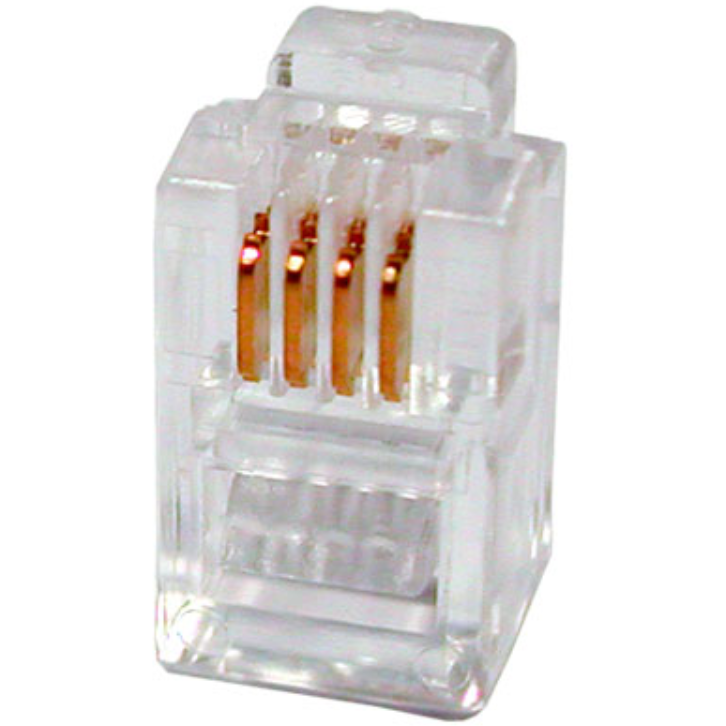 Коннектор RJ-11 Hyperline PLUG-4P4C-P-C2-100, 100 шт.