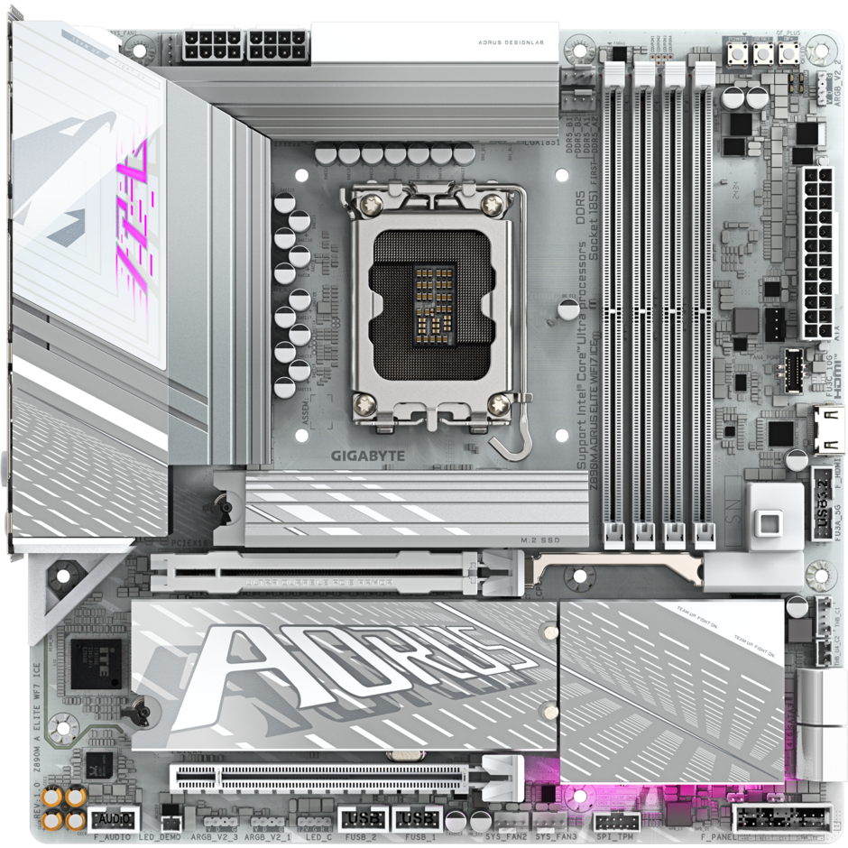 Материнская плата Gigabyte Z890M AORUS ELITE WIFI7 ICE