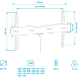 Кронштейн Kromax ULTRA Slim-100 Black (90651)