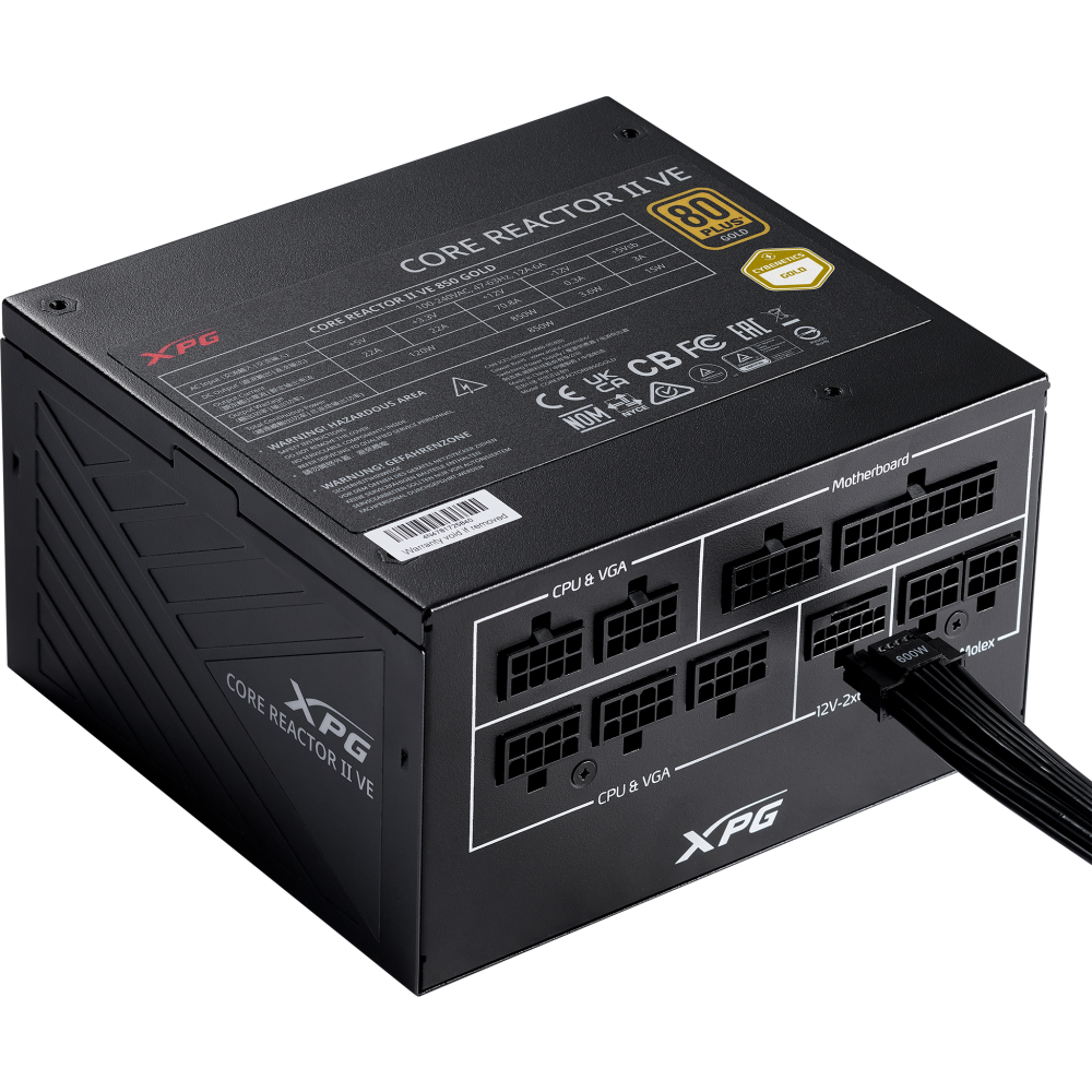 Блок питания 850W ADATA XPG CORE REACTOR II VE - COREREACTORIIVE850G-BKCEU