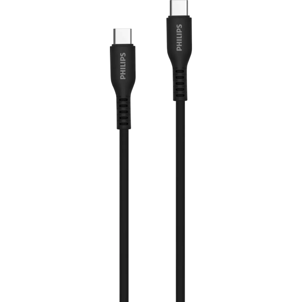 Кабель USB Type-C - USB Type-C, 1.2м, Philips DLC8601 Black