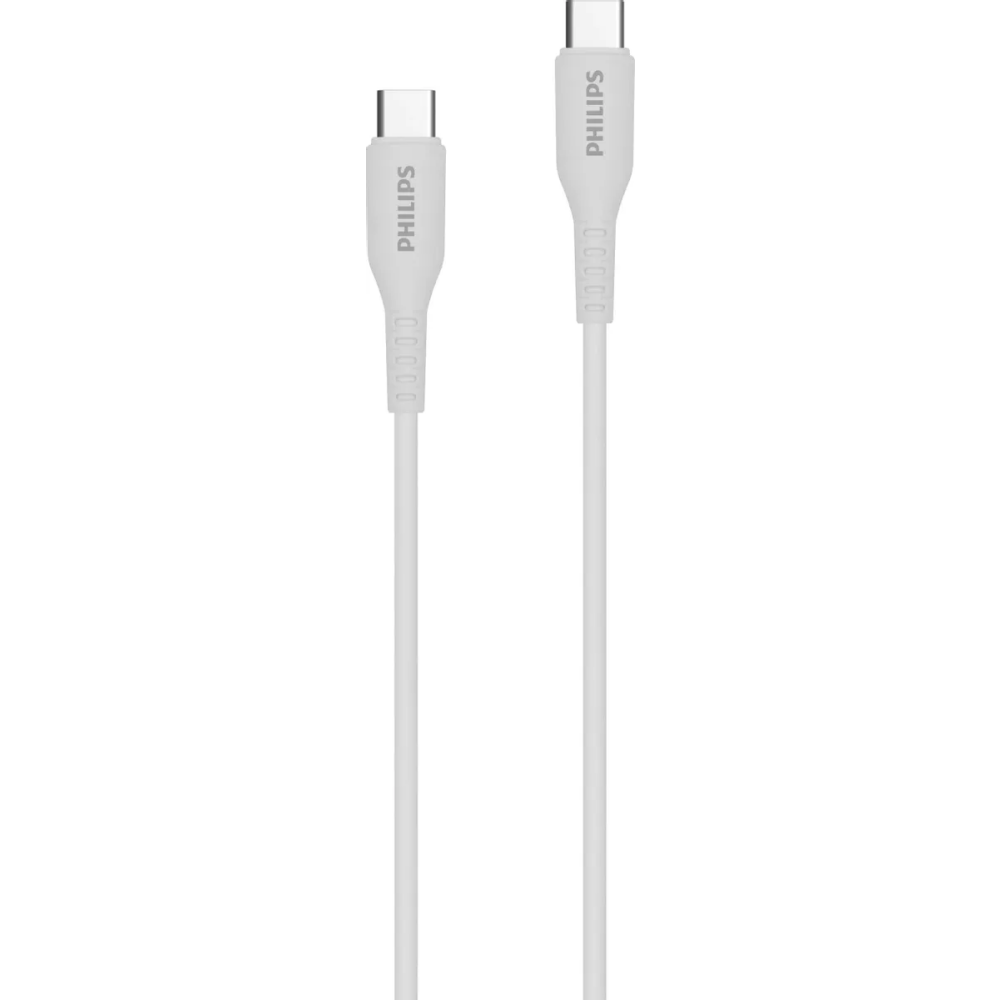 Кабель USB Type-C - USB Type-C, 1.2м, Philips DLC8601 White