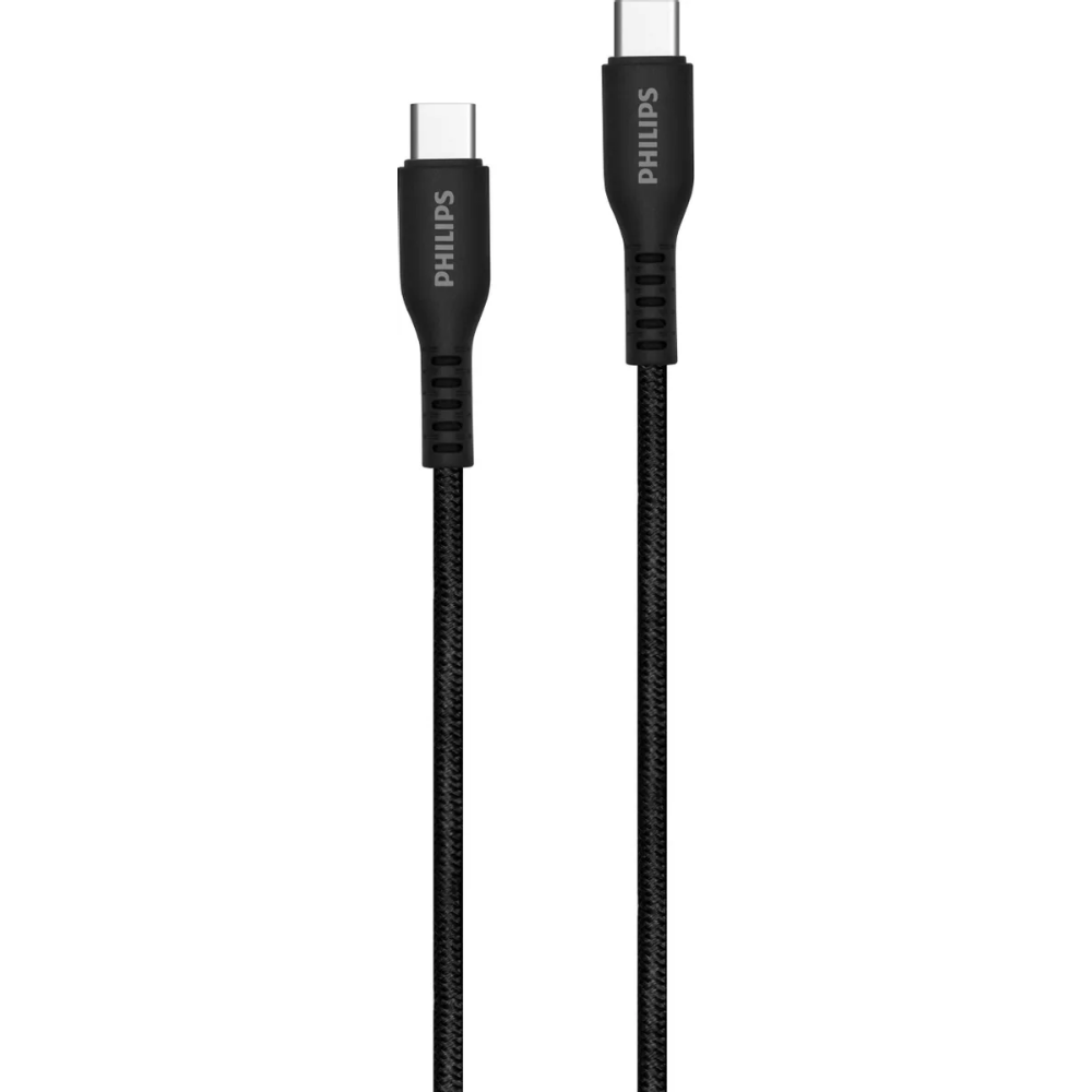 Кабель USB Type-C - USB Type-C, 1.2м, Philips DLC8701 Black