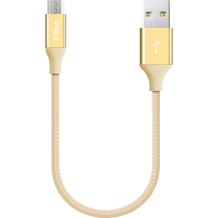 Кабель USB A (M) - microUSB B (M), 0.3м, ttec 2DK25A Gold