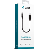 Кабель USB A (M) - microUSB B (M), 0.3м, ttec 2DK25S Black