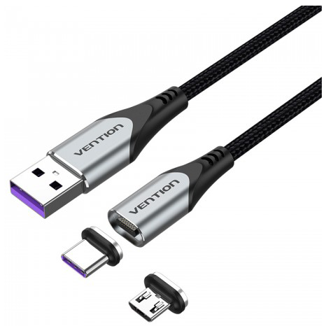 Кабель USB - microUSB/USB Type-C, 0.5м, Vention CQNHD