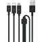 Кабель USB - microUSB/USB Type-C/Lightning, 1.2м, ttec 2DK7521S Black