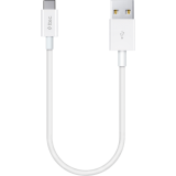 Кабель USB - USB Type-C, 0.3м, ttec 2DK7519B White