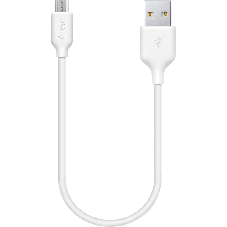 Кабель USB A (M) - microUSB B (M), 0.3м, ttec 2DK7513B White