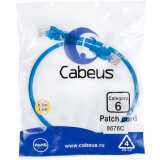 Патч-корд Cabeus PC-UTP-RJ45-Cat.6-0.5m-BL, 0.5м