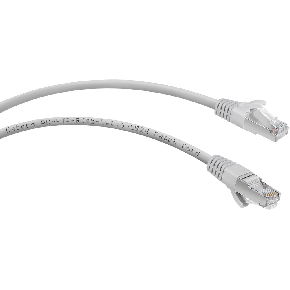 Патч-корд Cabeus PC-FTP-RJ45-Cat.6-1.5m-LSZH, 1.5м