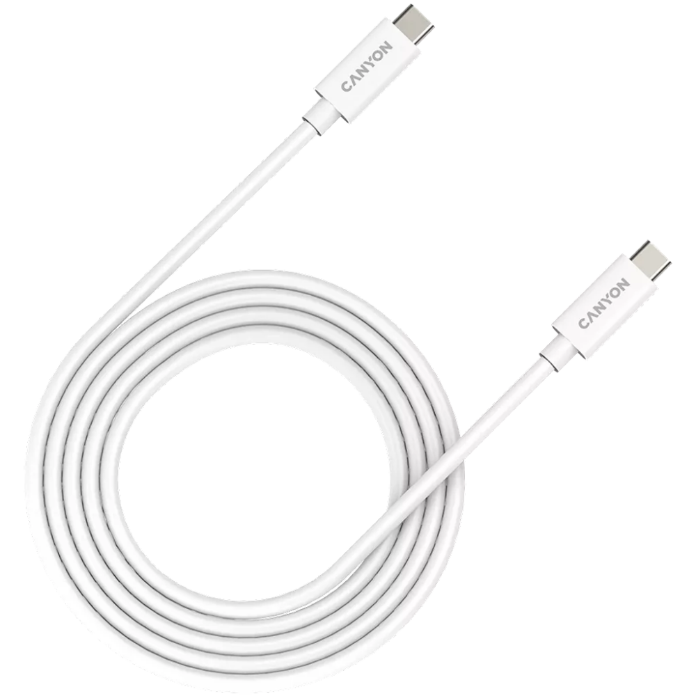 Кабель USB Type-C - USB Type-C, 2м, Canyon CNS-USBC42W