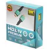 Кабель HDMI - HDMI, 5м, PREMIER 12393