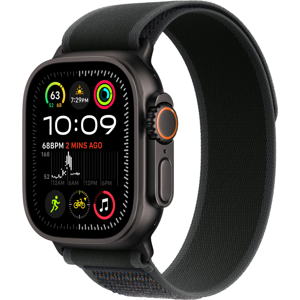 Умные часы Apple Watch Ultra 2 49mm Black Titanium Case with Black Trail Loop M/L (MX4V3) - MX4V3ZP/A