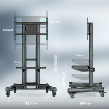 Мобильная стойка Onkron TS1551R Black (TS1551R-B)