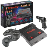 Игровая приставка Dendy Achive Black (640 встроенных игр + световой пистолет) (DA-G-640)