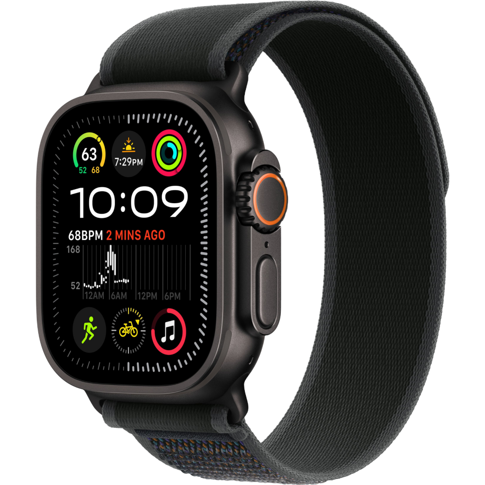 Умные часы Apple Watch Ultra 2 49mm Black Titanium Case with Black Trail Loop M/L (MX4V3LW/A)