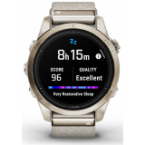 Умные часы Garmin Epix Pro (Gen 2) 42mm Sapphire Soft Gold with Cream Heathered Nylon Band (010-02802-20)