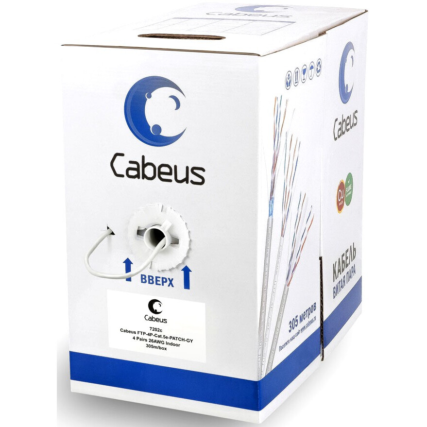 Бухта Cabeus FTP-4P-Cat.5e-PATCH-GY, 305м