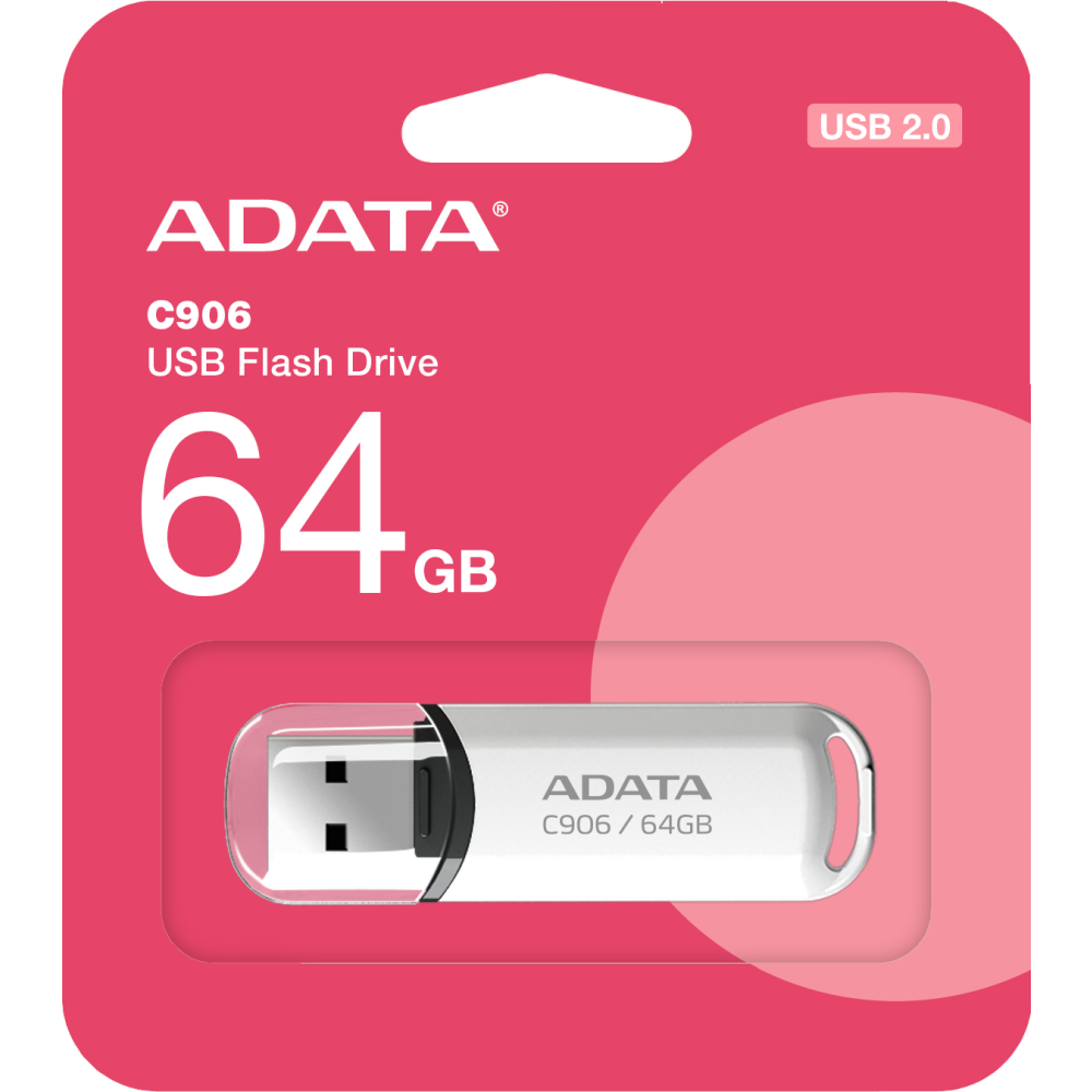 USB Flash накопитель 64Gb ADATA C906 White - AC906-64G-RWH