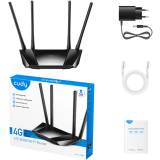 Wi-Fi маршрутизатор (роутер) Cudy LT400 Black