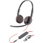 Гарнитура Plantronics (Poly) Blackwire 3225 Stereo USB-C Headset +3.5mm Plug +USB-C/A Adapter (Bulk) - 8X229A6