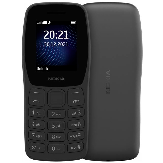 Телефон Nokia 105 Single Sim Charcoal (TA-1423) - SP01Z07Z1948Y