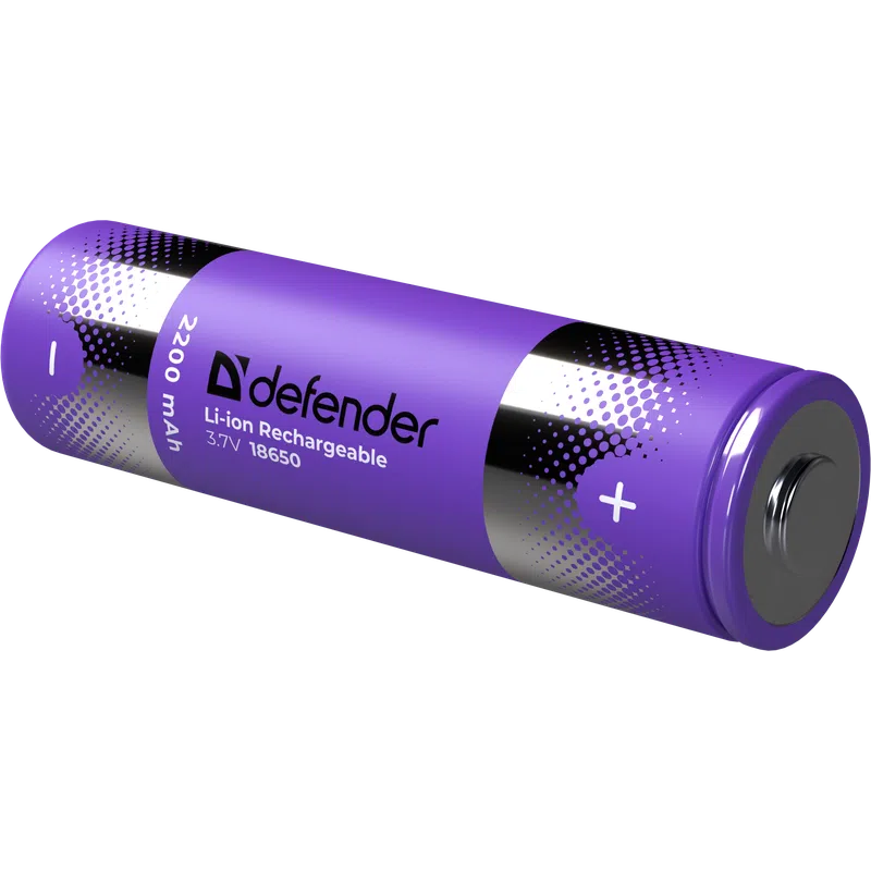 Аккумулятор Defender 18650-1BL (18650, 2200mAh, 1 шт.) - 56701