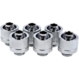 Комплект фитингов Alphacool Eiszapfen 16/10mm Anschraubtulle G1/4 - Chrome Sixpack (17235)