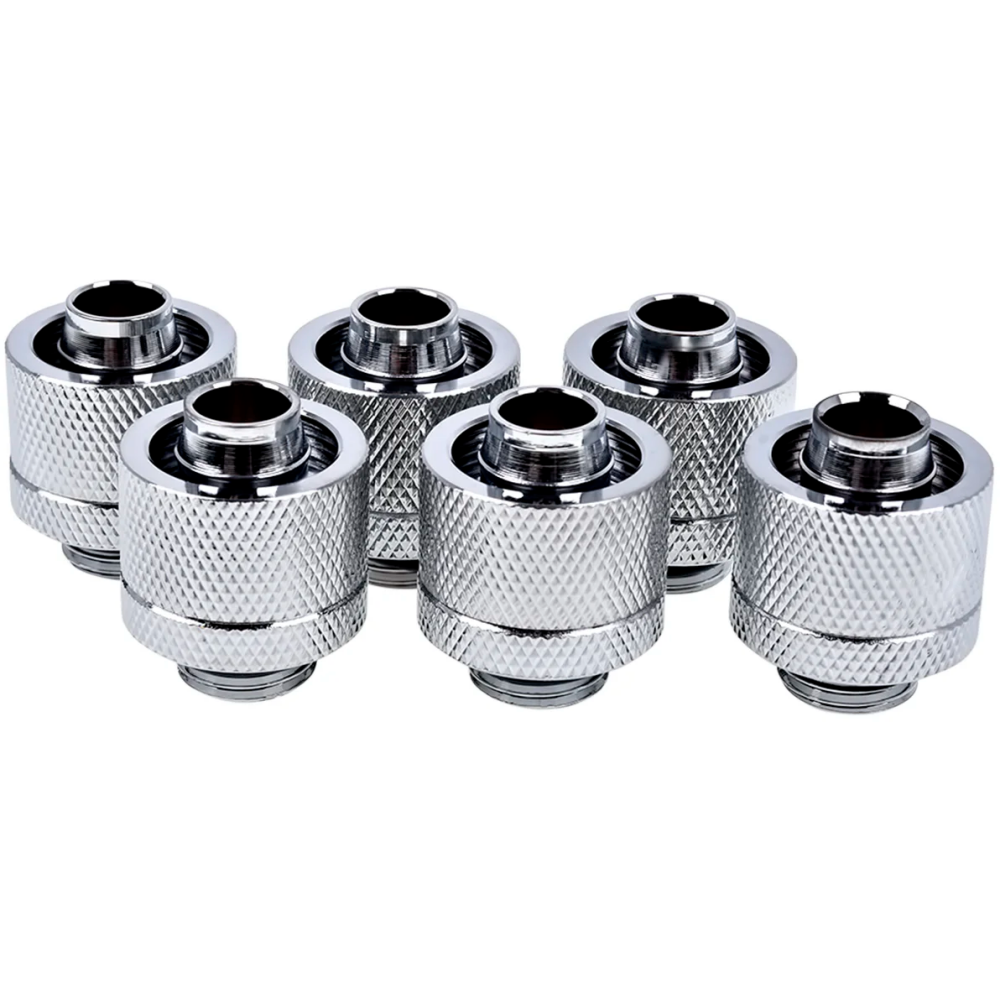 Комплект фитингов Alphacool Eiszapfen 16/10mm Anschraubtulle G1/4 - Chrome Sixpack (17235)