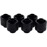 Комплект фитингов Alphacool Eiszapfen 16/10mm Anschraubtulle G1/4 - Deep Black Sixpack (17234)