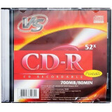 Диск CD-R VS 700Mb 52x Slim, 5 шт. (VSCDRIPSL501)