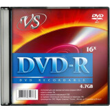 Диск DVD-R VS 4.7Gb 16x Slim Case (VSDVDRSL01)