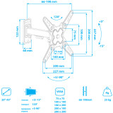 Кронштейн ARM MEDIA MARS-7 Black (90717)