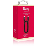 Кабель USB Type-C - USB Type-C, 1.2м, Uzay UZ-12CC-C1809-9-BK