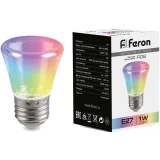 Светодиодная лампочка Feron LB-372 RGB (1 Вт, Е27) (38134/LB-372)