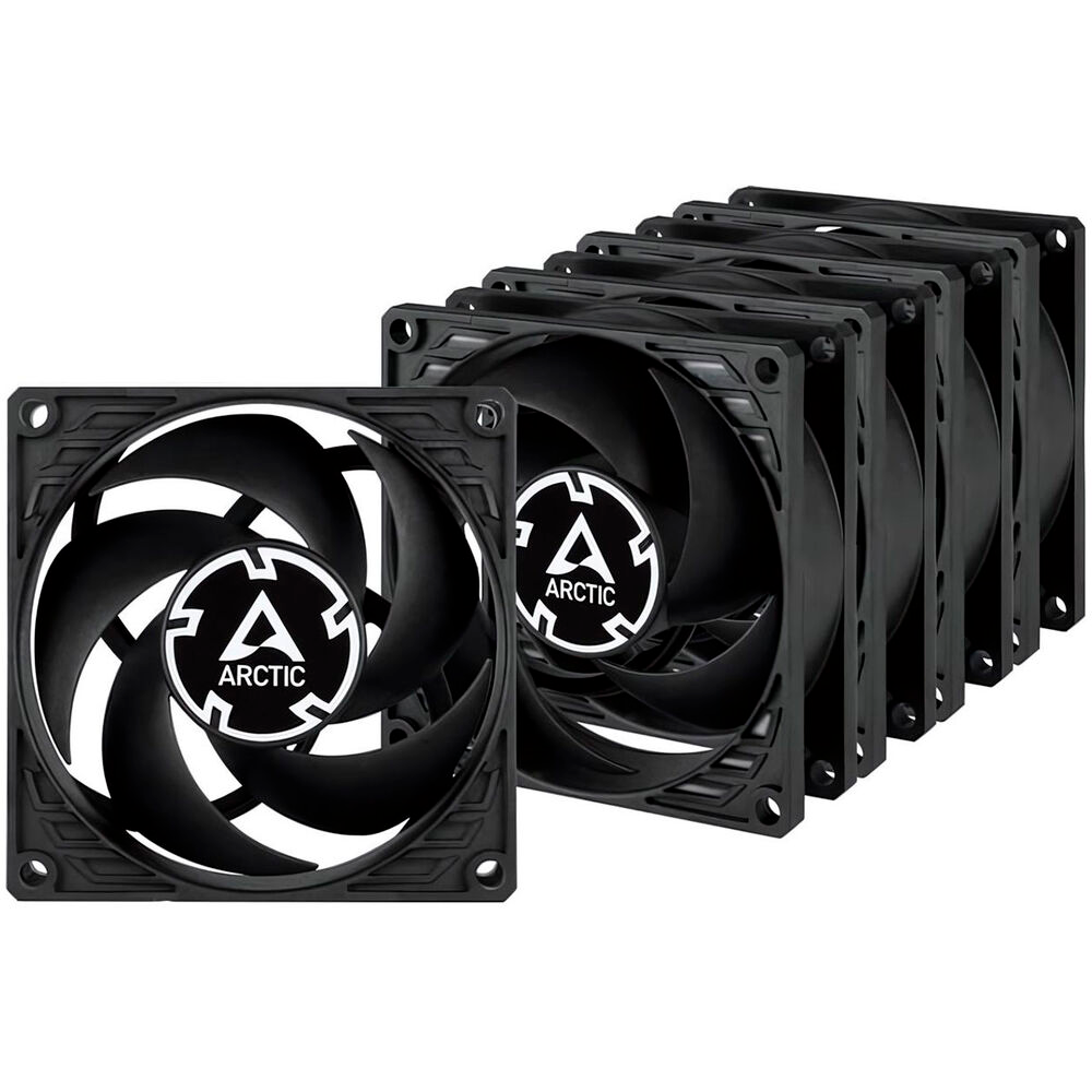 Вентилятор для корпуса Arctic Cooling P8 Slim PWM PST Black (5 шт.) - ACFAN00301A