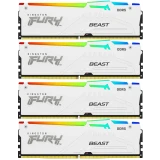 Оперативная память 64Gb DDR5 5200MHz Kingston Fury Beast White RGB (KF552C40BWAK4-64) (4x16Gb KIT)