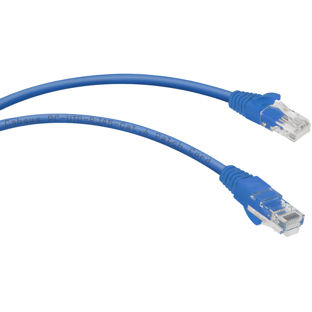 Патч-корд Cabeus PC-UTP-RJ45-Cat.6-3m-BL-LSZH, 3м