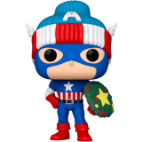 Фигурка Funko POP! Bobble Marvel Holiday S4 Captain America (80032)