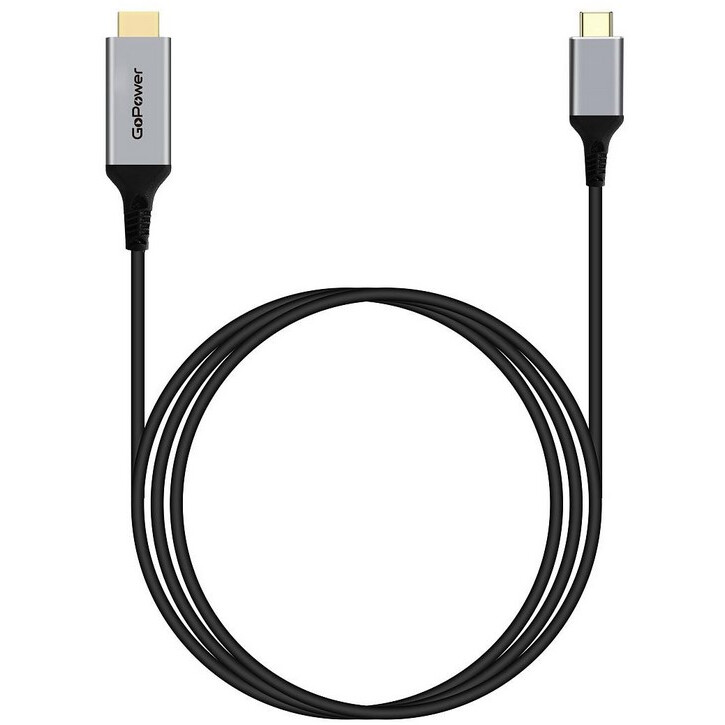 Кабель USB Type-C - HDMI, 2м, GoPower 00-00030092