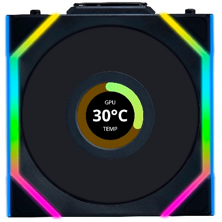 Вентилятор для корпуса Lian Li UNI Fan SL Wireless LCD 120 Black - G99.12SLLCD1W1B.R0