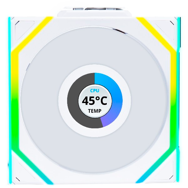 Вентилятор для корпуса Lian Li UNI Fan SL Wireless LCD 120 White - G99.12SLLCD1W1W.R0