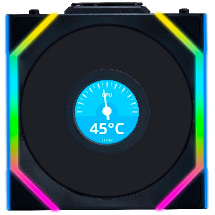 Вентилятор для корпуса Lian Li UNI Fan SL Wireless LCD 120 Reverse Blade Black - G99.12RSLLCD1W1B.R0